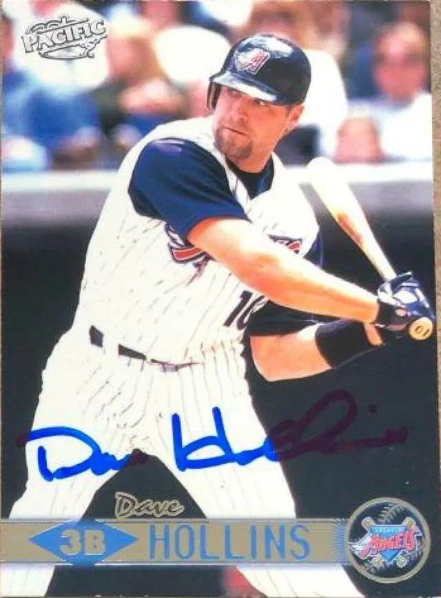 Dave Hollins Signed 1999 Pacific Baseball Card - Anaheim Angels