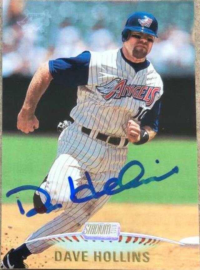 Dave Hollins Signed 1999 Stadium Club Baseball Card - Anaheim Angels - PastPros