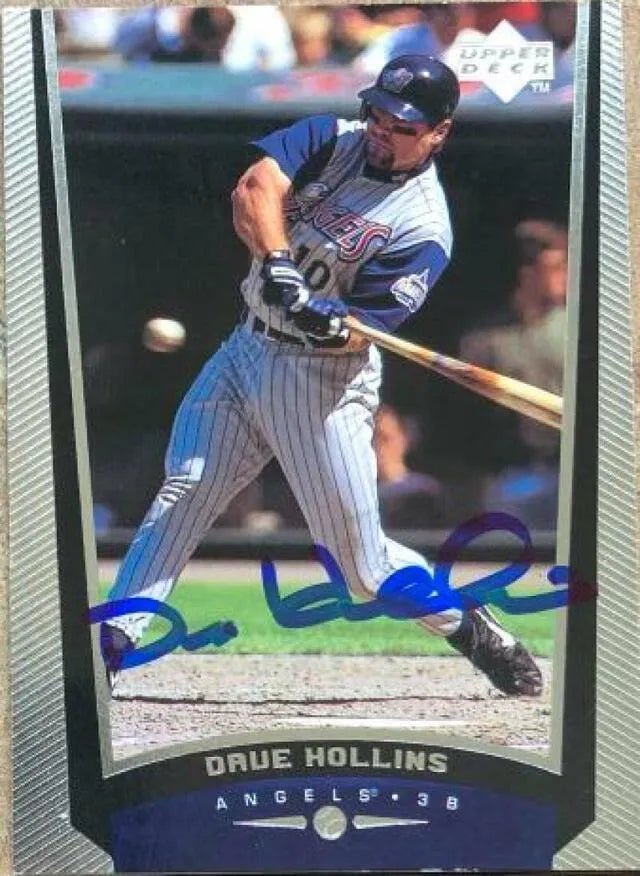 Dave Hollins Signed 1999 Upper Deck Baseball Card - Anaheim Angels