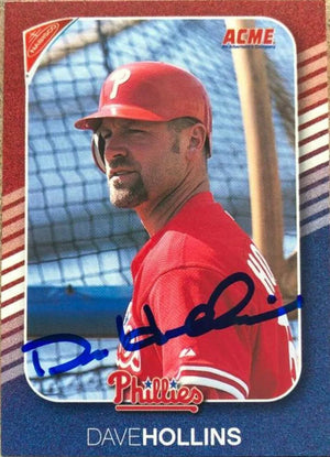 Dave Hollins Signed 2002 Acme Markets Baseball Card - Philadelphia Phillies