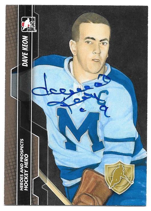 Dave Keon Signed 2013-14 In The Game Heroes and Prospects Hockey Card - Toronto Maple Leafs - PastPros