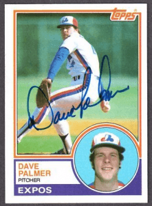 Dave Palmer Signed 1983 Topps Baseball Card - Montreal Expos - PastPros