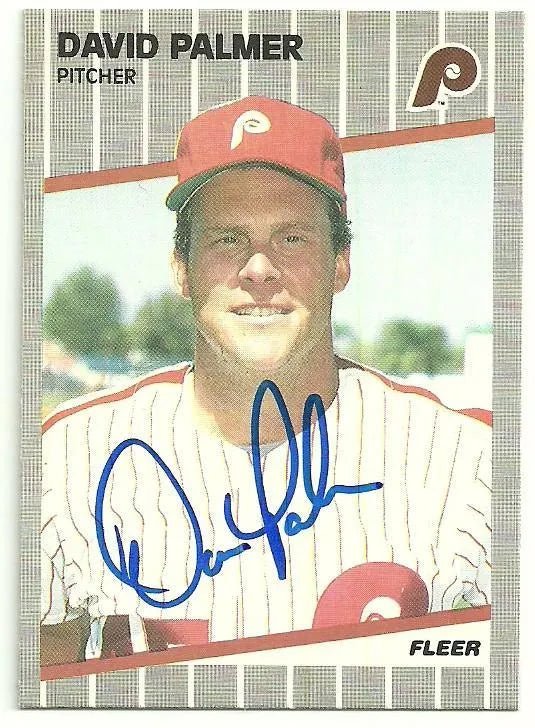 Dave Palmer Signed 1989 Fleer Baseball Card - Philadelphia Phillies