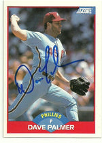 Dave Palmer Signed 1989 Score Baseball Card - Atlanta Braves - PastPros