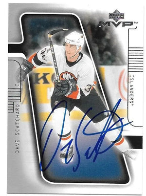 Dave Scatchard Signed 2001-02 Upper Deck MVP Hockey Card - New York Islanders - PastPros