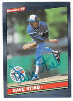 Dave Stieb Signed 1986 Donruss Baseball Card - Toronto Blue Jays