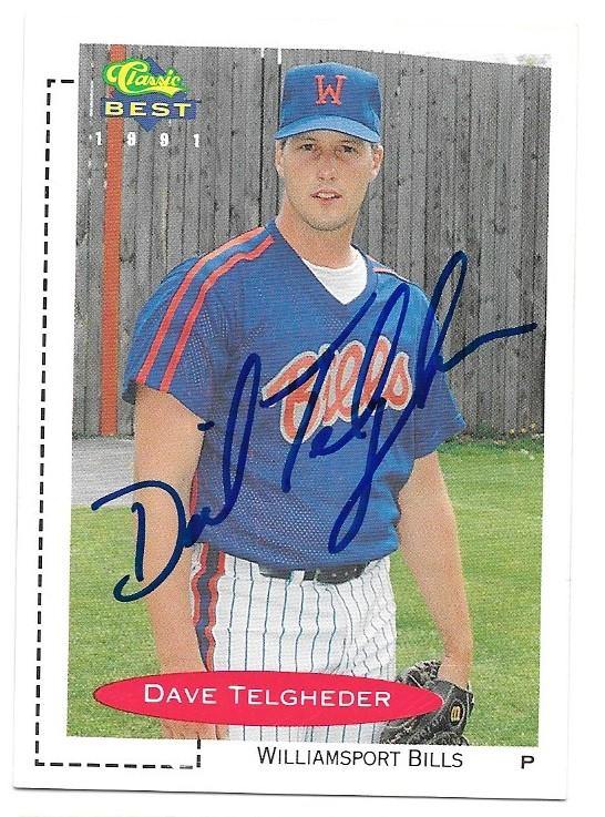 Dave Telgheder Signed 1991 Classic Best Baseball Card - PastPros