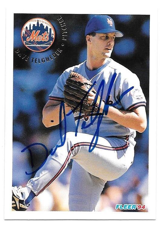 Dave Telgheder Signed 1994 Fleer Baseball Card - New York Mets - PastPros