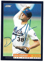 Dave Telgheder Signed 1994 Score Baseball Card - New York Mets