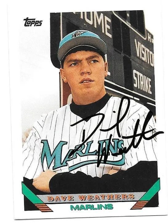 Dave Weathers Signed 1993 Topps Baseball Card - Florida Marlins