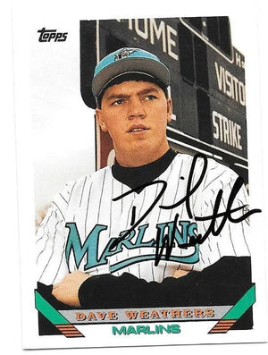 Dave Weathers Signed 1993 Topps Baseball Card - Florida Marlins - PastPros