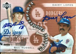 Davey Lopes / Bill Russell Dual Signed 2005 Upper Deck Classic Counterparts Baseball Card - Los Angeles Dodgers