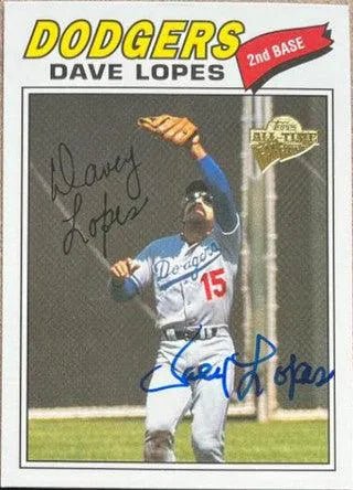 Davey Lopes Signed 2004 Topps All-Time Fan Favorites Baseball Card - Los Angeles Dodgers