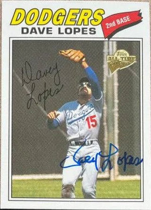 Davey Lopes Signed 2004 Topps All-Time Fan Favorites Baseball Card - Los Angeles Dodgers