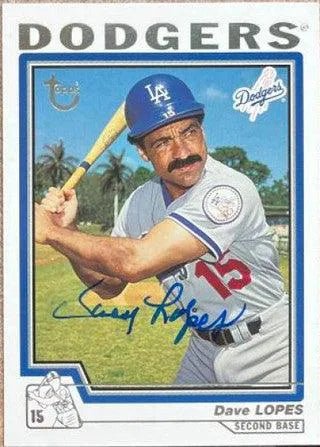 Davey Lopes Signed 2004 Topps Retired Signature Edition Baseball Card - Los Angeles Dodgers