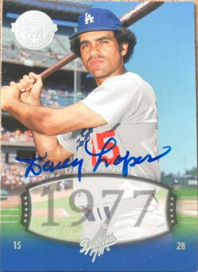 Davey Lopes Signed 2004 Upper Deck Legends Timeless Teams Baseball Card - Los Angeles Dodgers