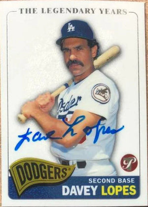 Davey Lopes Signed 2005 Topps Pristine Baseball Card - Los Angeles Dodgers