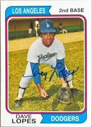 Davey Lopes Signed 2005 Topps Rookie Cup Reprints Baseball Card - Los Angeles Dodgers