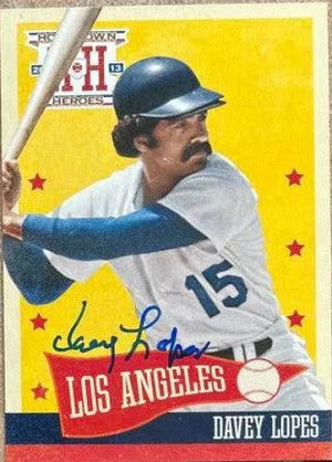 Davey Lopes Signed 2013 Panini Hometown Heroes Baseball Card - Los Angeles Dodgers