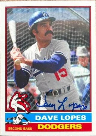 Davey Lopes Signed 2015 Topps Archives Baseball Card - Los Angeles Dodgers