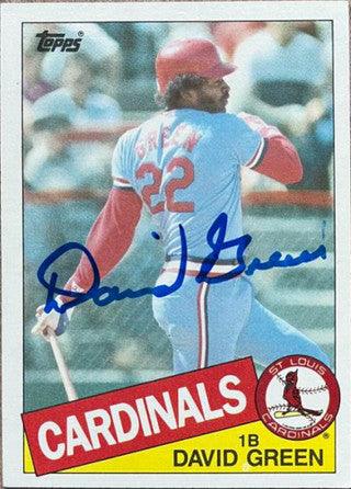 David Green Signed 1985 Topps Baseball Card - St Louis Cardinals - PastPros