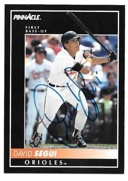 David Segui Signed 1992 Pinnacle Baseball Card - Baltimore Orioles
