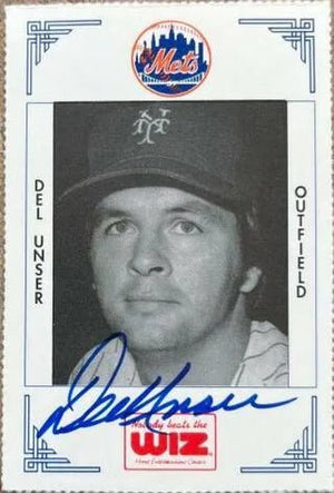 Del Unser Signed 1991 WIZ Baseball Card - New York Mets
