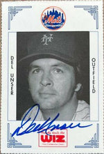 Del Unser Signed 1991 WIZ Baseball Card - New York Mets - PastPros