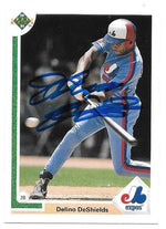 Delino Deshields Signed 1991 Upper Deck Baseball Card - Montreal Expos