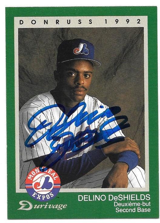 Delino Deshields Signed 1992 Donruss Durivage Baseball Card - Montreal Expos - PastPros
