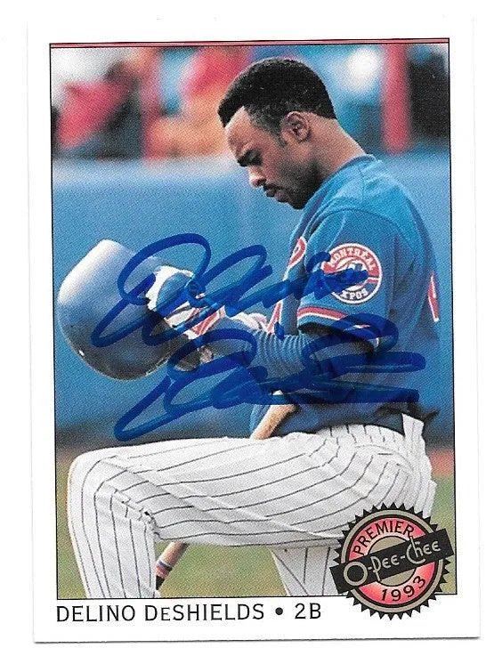 Delino Deshields Signed 1992 O-Pee-Chee Premier Baseball Card - Montreal Expos