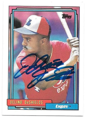 Delino Deshields Signed 1992 Topps Baseball Card - Montreal Expos