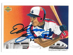 Delino Deshields Signed 1992 Upper Deck Baseball Card - Montreal Expos