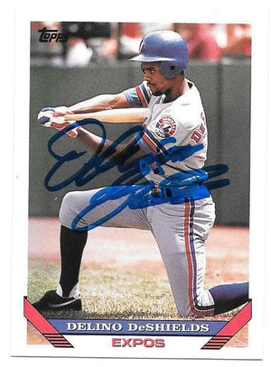 Delino Deshields Signed 1993 Topps Baseball Card - Montreal Expos - PastPros