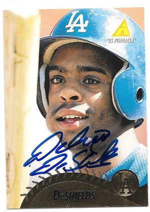 Delino Deshields Signed 1995 Pinnacle Baseball Card - Los Angeles Dodgers - PastPros