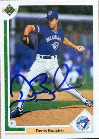 Denis Boucher Signed 1991 Upper Deck Baseball Card - Toronto Blue Jays