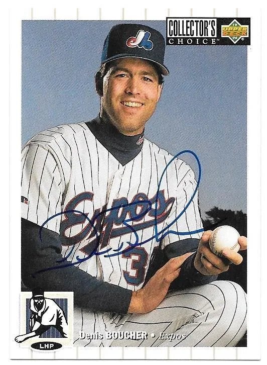 Denis Boucher Signed 1994 Collector's Choice Baseball Card - Montreal Expos