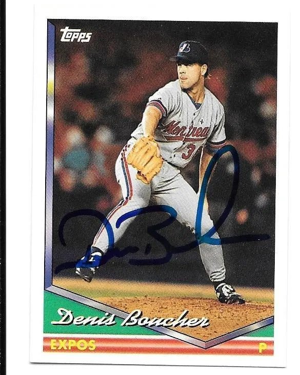 Denis Boucher Signed 1994 Topps Baseball Card - Montreal Expos