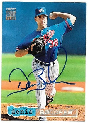 Denis Boucher Signed 1994 Topps Stadium Baseball Card - Montreal Expos