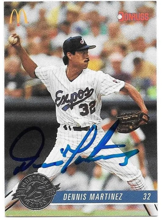 Dennis Martinez Signed 1993 Donruss McDonald's Baseball Card - Montreal Expos