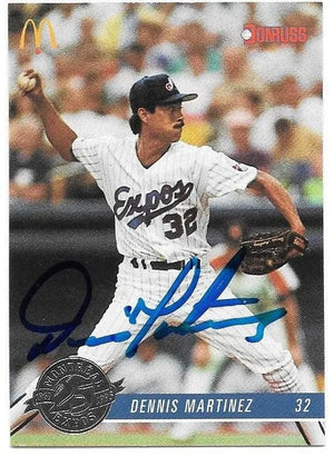 Dennis Martinez Signed 1993 Donruss McDonald's Baseball Card - Montreal Expos