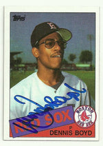 Dennis 'Oil Can' Boyd Signed 1985 Topps Baseball Card - Boston Red Sox - PastPros