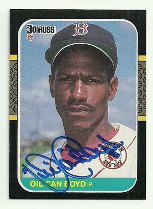 Dennis 'Oil Can' Boyd Signed 1987 Donruss Baseball Card - Boston Red Sox