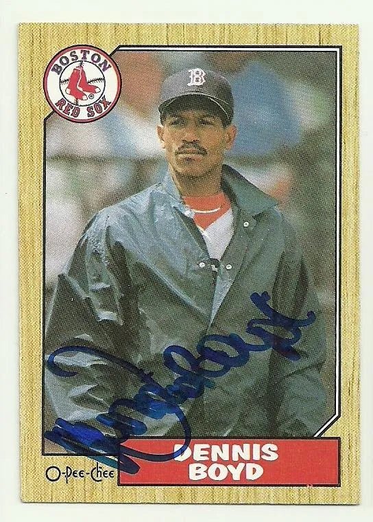 Dennis 'Oil Can' Boyd Signed 1987 O-Pee-Chee Baseball Card - Boston Red Sox