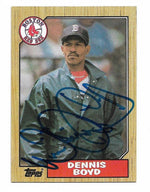 Dennis 'Oil Can' Boyd Signed 1987 Topps Baseball Card - Boston Red Sox