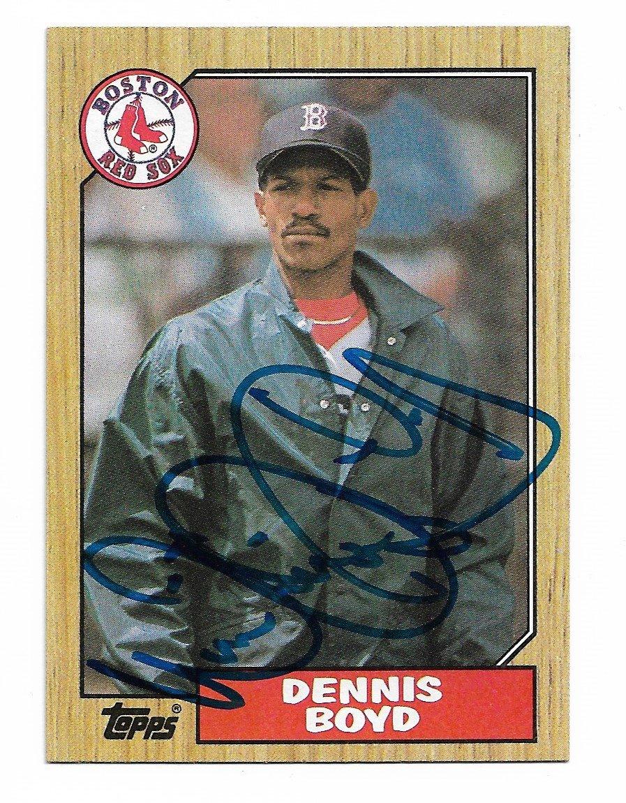 Dennis 'Oil Can' Boyd Signed 1987 Topps Baseball Card - Boston Red Sox - PastPros