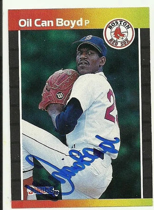 Dennis 'Oil Can' Boyd Signed 1989 Donruss Baseball Card - Boston Red Sox