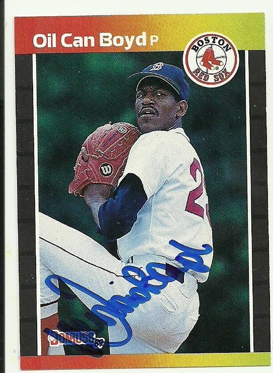 Dennis 'Oil Can' Boyd Signed 1989 Donruss Baseball Card - Boston Red Sox - PastPros