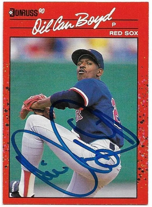 Dennis 'Oil Can' Boyd Signed 1990 Donruss Baseball Card - Boston Red Sox