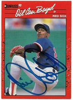 Dennis 'Oil Can' Boyd Signed 1990 Donruss Baseball Card - Boston Red Sox
